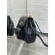 Replica Dior Caro Small Backpack in Black Macrocannage Lambskin