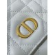 Fake Dior Caro Medium Backpack in White Macrocannage Lambskin Replica