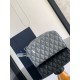 Replica Dior Toiletry Bag in Grey CD Diamond Canvas