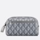 Replica Dior Toiletry Bag in Grey CD Diamond Canvas