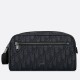 Replica Dior Toiletry Bag in Dior Black Oblique Jacquard