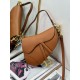 Replica Dior Saddle Bag with Strap in Brown Grained Calfskin