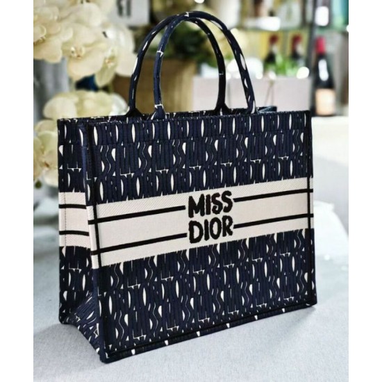 Replica Dior Large Miss Dior Book Tote Dark Blue Fake Dior Large Miss Dior Book Tote Dark Blue Replica