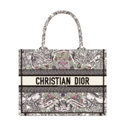 Replica Dior Medium Dior Book Tote Gray