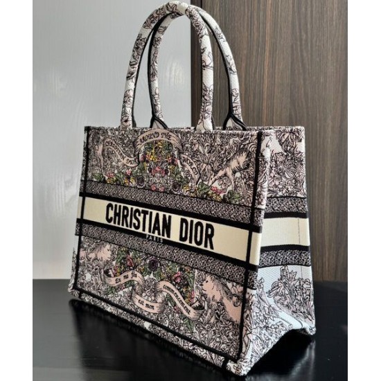 Replica Dior Medium Dior Book Tote Gray