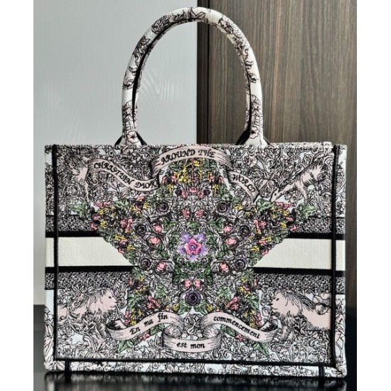 Replica Dior Medium Dior Book Tote Gray