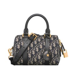 Replica Dior Groove 20 Bag Dior Oblique jacquard Dark Blue