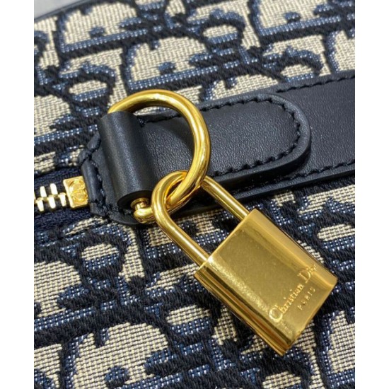 Fake Dior Groove 20 Bag Dior Oblique jacquard Dark Blue Replica Replica Dior Groove 20 Bag Dior Oblique jacquard Dark Blue