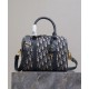 Fake Dior Groove 25 Bag Oblique jacquard Dark Blue Replica