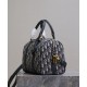 Fake Dior Groove 25 Bag Oblique jacquard Dark Blue Replica
