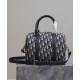 Fake Dior Groove 25 Bag Oblique jacquard Dark Blue Replica