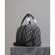 Fake Dior Groove 25 Bag Oblique jacquard Dark Blue Replica