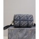 Fake Dior Groove 25 Bag Oblique jacquard Dark Blue Replica