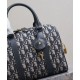 Fake Dior Groove 25 Bag Oblique jacquard Dark Blue Replica