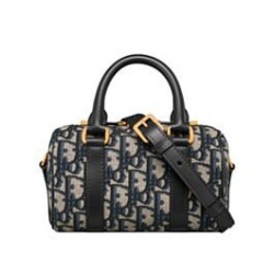 Replica Dior Groove 16 Mini Bag Dior Oblique jacquard Dark Blue