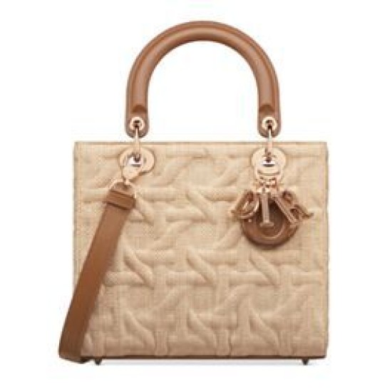 Replica Dior Medium Lady Dior Bag Apricot
