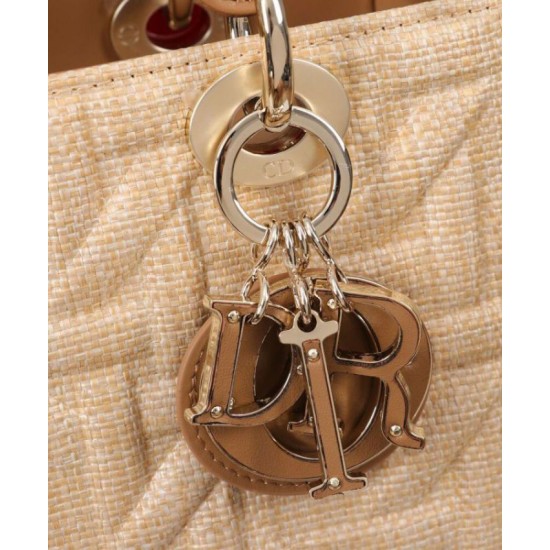 Replica Dior Medium Lady Dior Bag Apricot
