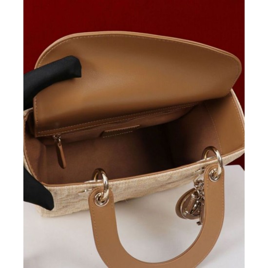 Replica Dior Medium Lady Dior Bag Apricot