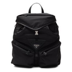 Replica Prada Hot-nylon and leather backpack Black