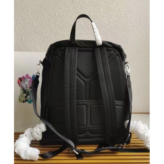 Replica Prada Hot-nylon and leather backpack Black