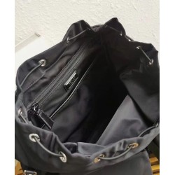 Replica Prada Hot-nylon and leather backpack Black
