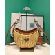 Replica Prada Wicker And Leather Prada Arque Bag 1BC202 Coffee