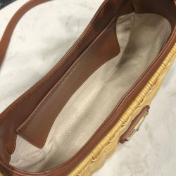 Replica Prada Wicker And Leather Prada Arque Bag 1BC202 Coffee Replica Prada Wicker And Leather Prada Arque Bag 1BC202 Coffee