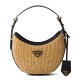 Replica Prada Wicker And Leather Prada Arque Bag 1BC202 Black