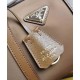 Fake Prada Fever-Edition recycled nylon and Safiano tote bag Coffee Replica