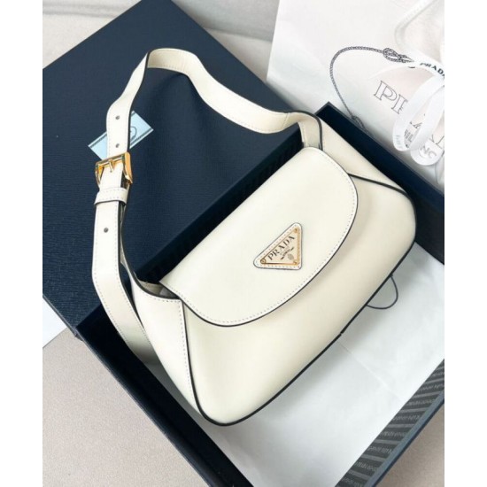 Fake Prada Small Shoulder Bag 1BD358 Cream Replica