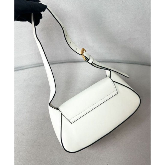 Fake Prada Small Shoulder Bag 1BD358 Cream Replica