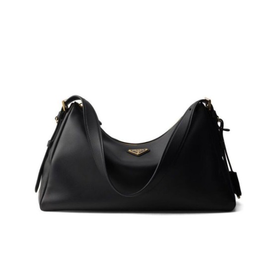 Fake Prada Imee Large Shoulder Bag 1BC228 Black Replica