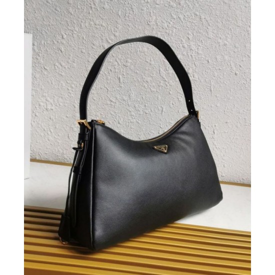 Fake Prada Imee Large Shoulder Bag 1BC228 Black Replica