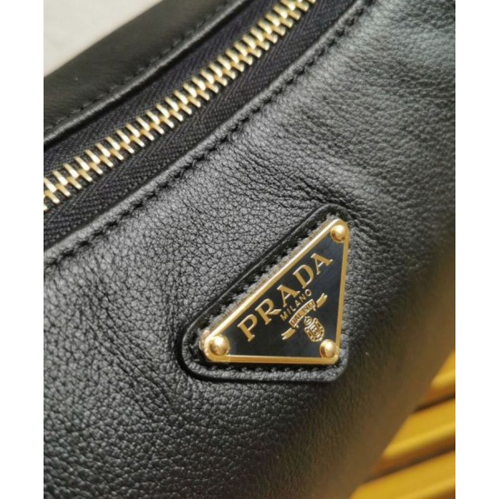 Fake Prada Imee Large Shoulder Bag 1BC228 Black Replica