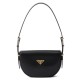 Replica Prada Arque Shoulder Bag With Flap 1BD365 Black