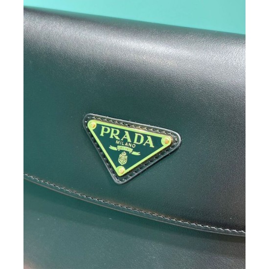 Replica Prada Arque Shoulder Bag With Flap 1BD365 Black