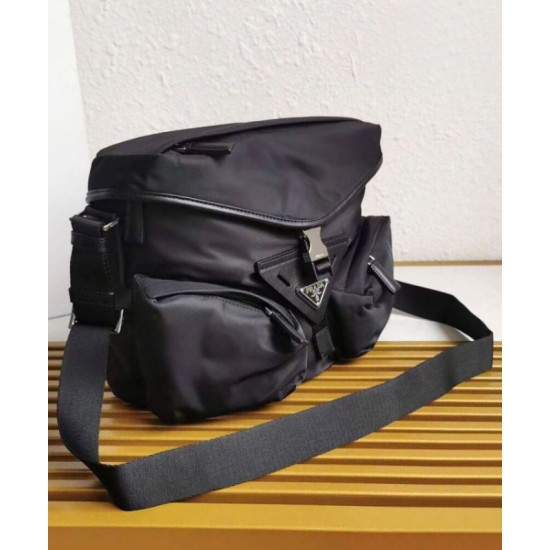 Replica Prada Hot-nylon and leather shoulder bag