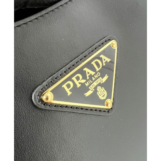 Fake Prada Medium Tote Bag 1BG483 Black Replica
