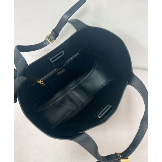 Fake Prada Medium Tote Bag 1BG483 Black Replica
