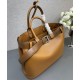 Replica Prada Buckle Large Handbag With Belt 1BA416 Coffee