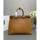 Replica Prada Buckle Large Handbag With Belt 1BA416 Coffee