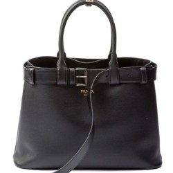 Replica Prada Buckle Large Handbag With Belt 1BA416 Black