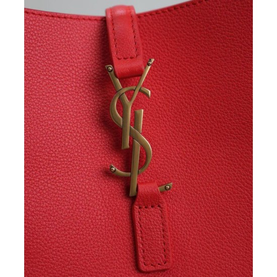 Fake YSL Saint Laurent Le 5 A 7 Supple Small Grained Red Replica