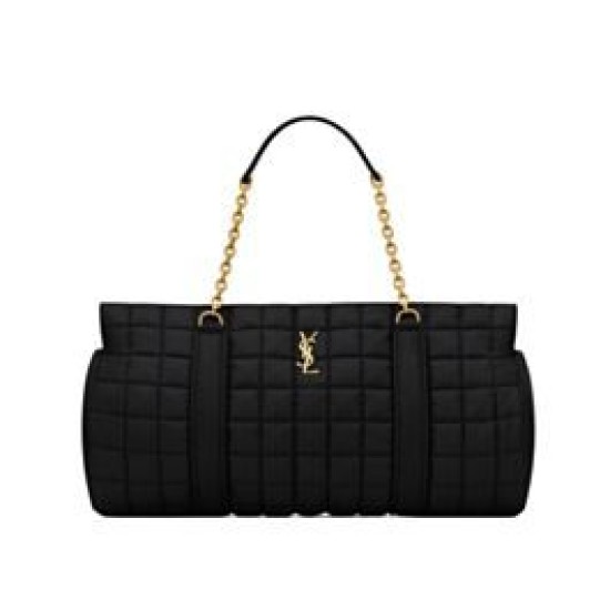 Replica YSL Saint Laurent Gloria Quilted Nylon Black Fake YSL Saint Laurent Gloria Quilted Nylon Black Replica