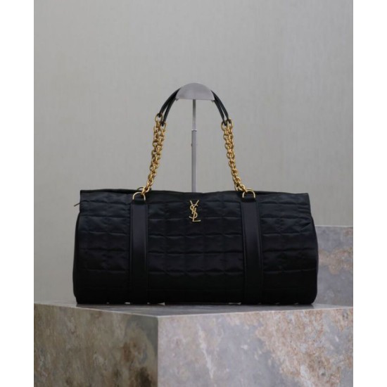Replica YSL Saint Laurent Gloria Quilted Nylon Black Fake YSL Saint Laurent Gloria Quilted Nylon Black Replica