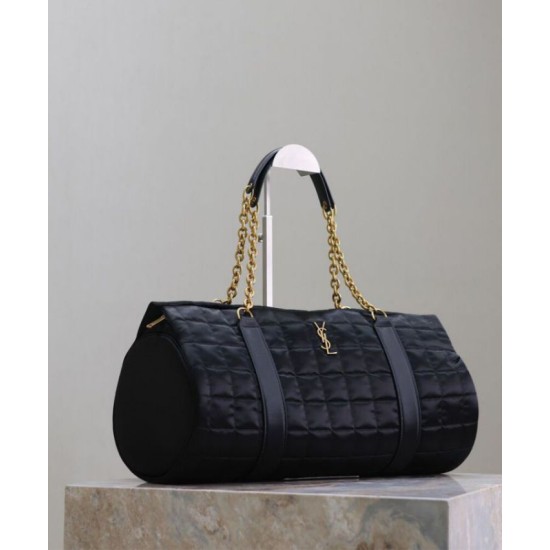 Replica YSL Saint Laurent Gloria Quilted Nylon Black Fake YSL Saint Laurent Gloria Quilted Nylon Black Replica