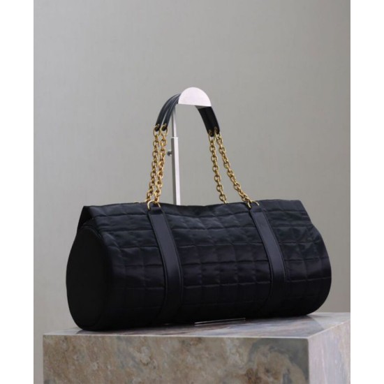 Replica YSL Saint Laurent Gloria Quilted Nylon Black Fake YSL Saint Laurent Gloria Quilted Nylon Black Replica