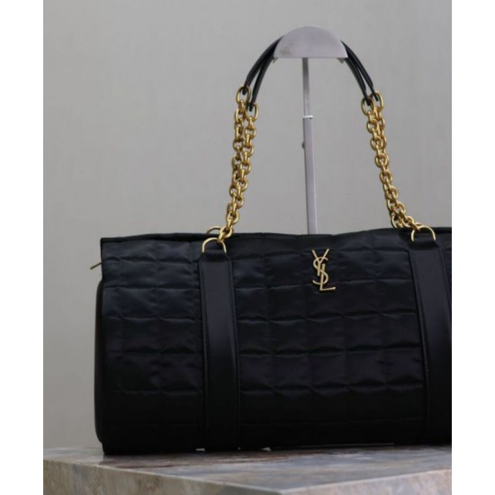 Replica YSL Saint Laurent Gloria Quilted Nylon Black Fake YSL Saint Laurent Gloria Quilted Nylon Black Replica