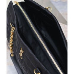 Fake YSL Saint Laurent Gloria  Quilted Nylon Black Replica