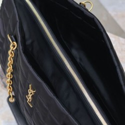 Fake YSL Saint Laurent Gloria  Quilted Nylon Black Replica